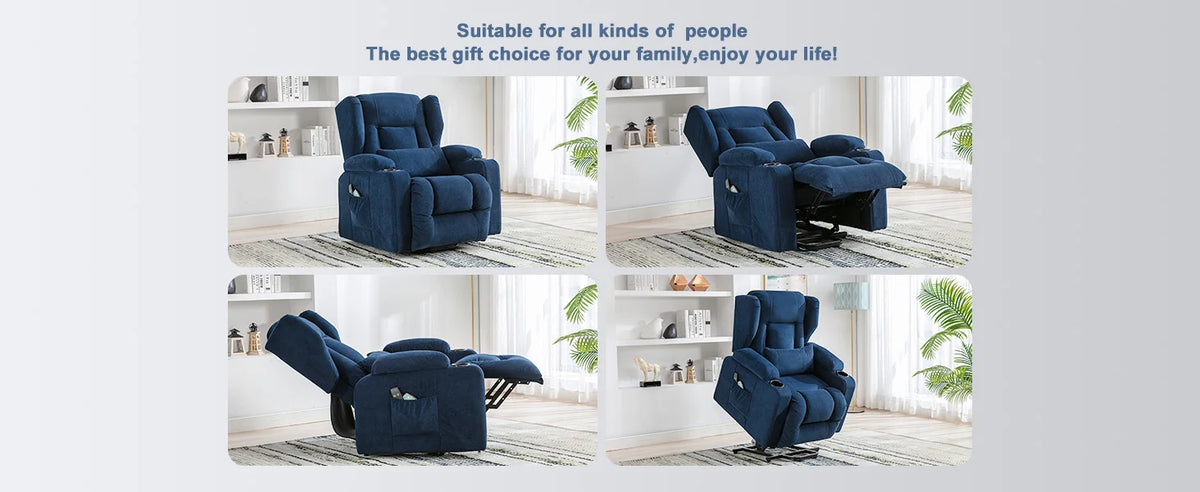 Fauteuil de massage avec surface en tissu