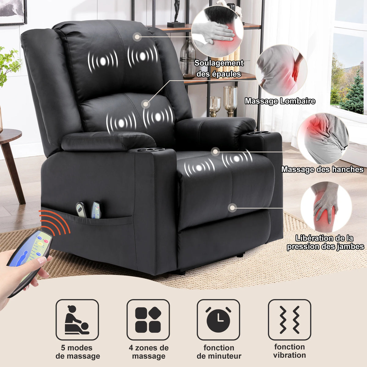 Fauteuil inclinable électrique pour personnes âgées