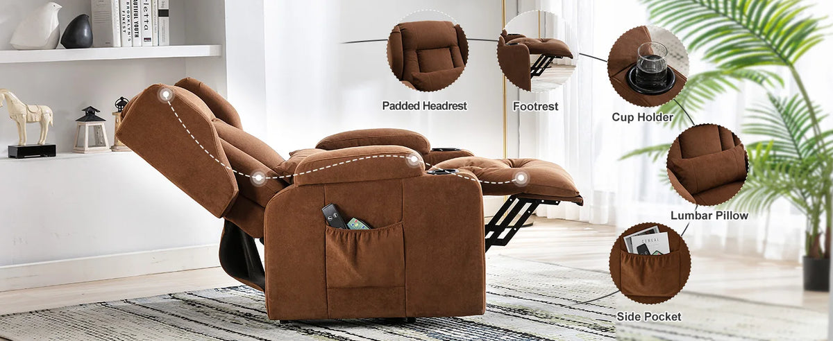 Fauteuil de massage avec surface en tissu