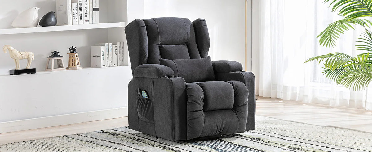 Fauteuil de massage avec surface en tissu