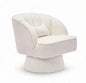 Fauteuil d'appoint pivotant en velours avec rotation à 360 degrés