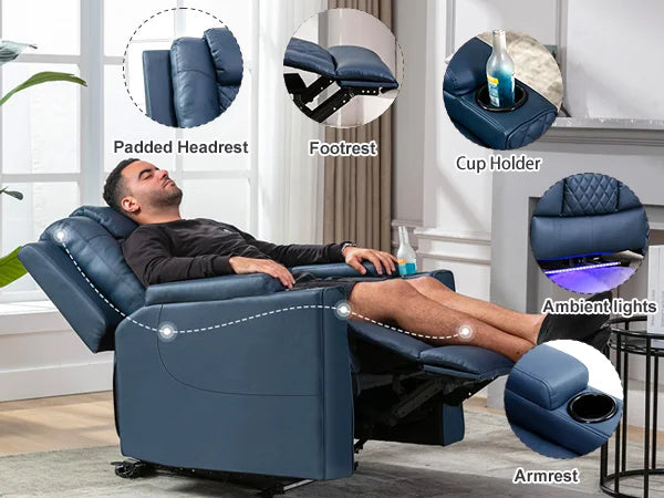 fauteuils inclinables et chaises longues avec LED