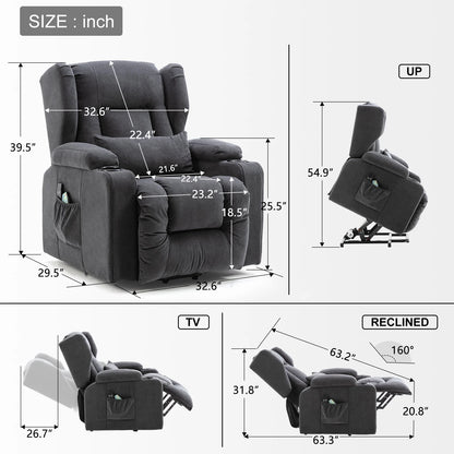 Fauteuil de massage avec surface en tissu