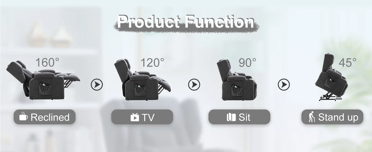 Fauteuil de massage avec surface en tissu