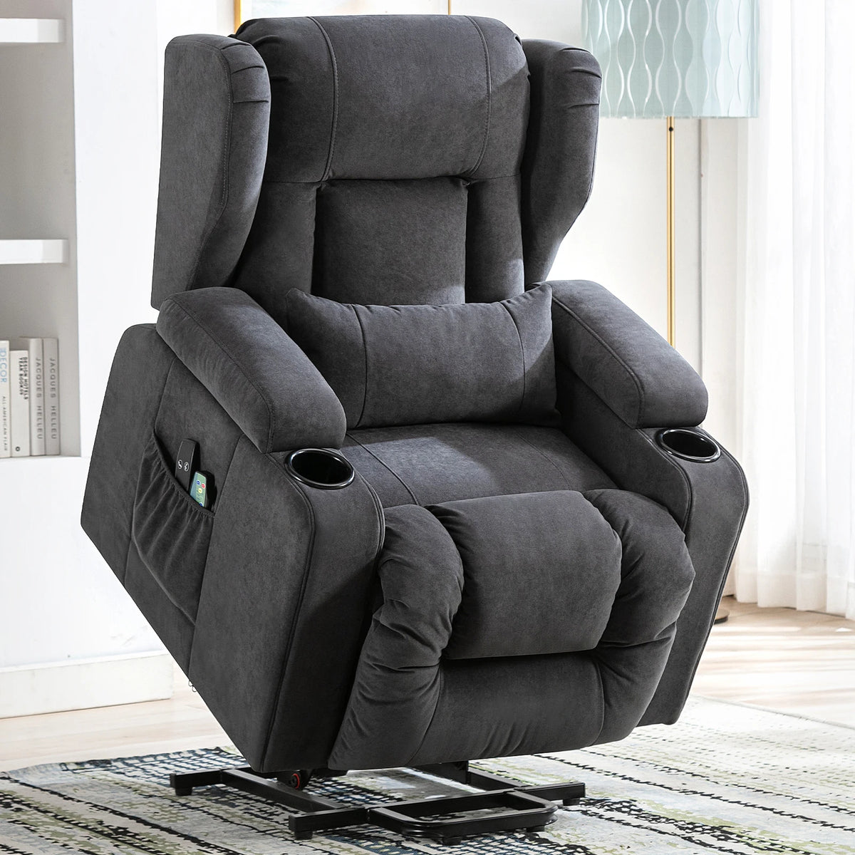 Fauteuil de massage avec surface en tissu