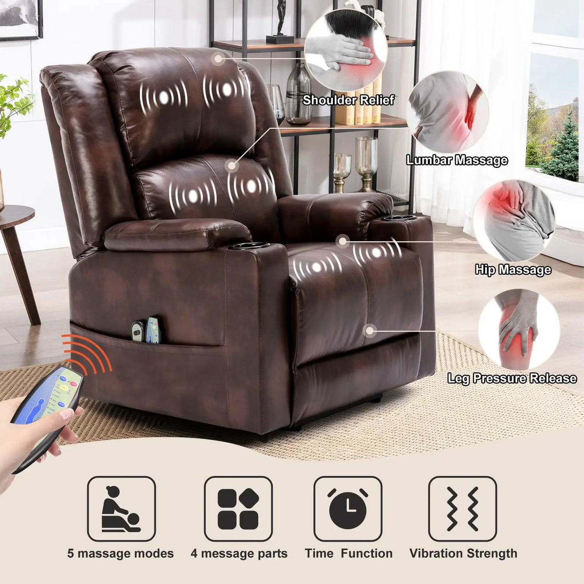 Fauteuil inclinable électrique pour personnes âgées