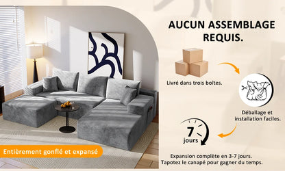 canapés en velours côtelé de luxe décontractés