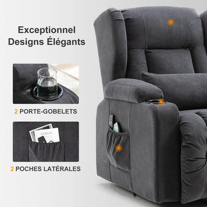 Fauteuil de massage avec surface en tissu