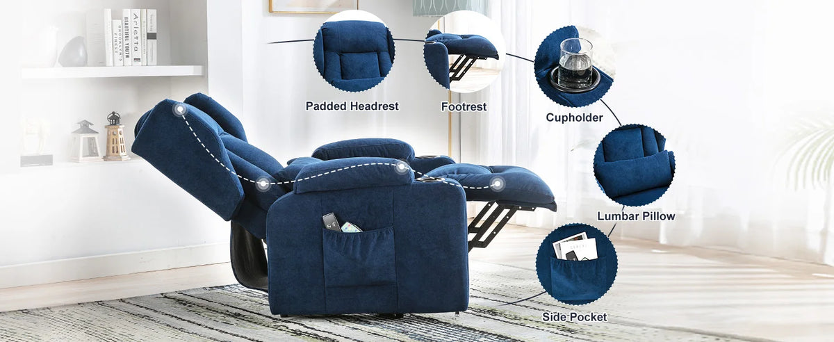 Fauteuil de massage avec surface en tissu