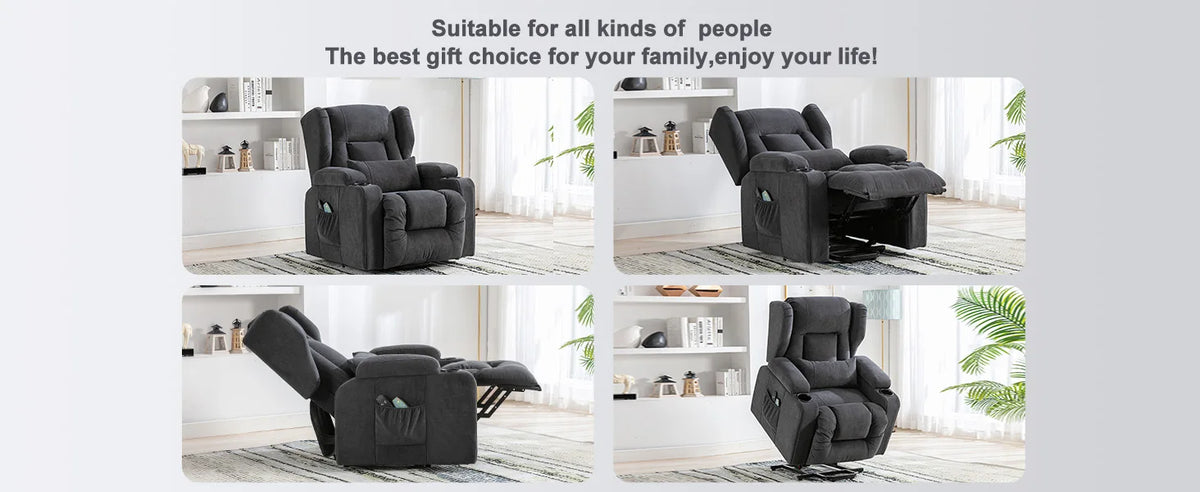 Fauteuil de massage avec surface en tissu
