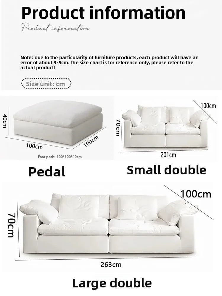 Canapé Nuage Modulaire en Tissu Chenille