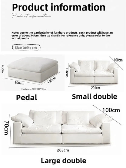 Canapé Nuage Modulaire en Tissu Chenille