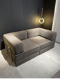 Canapé modulaire compressible en velours côtelé lavable