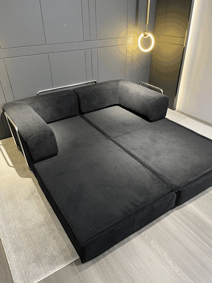 Canapé modulaire compressible en velours côtelé lavable