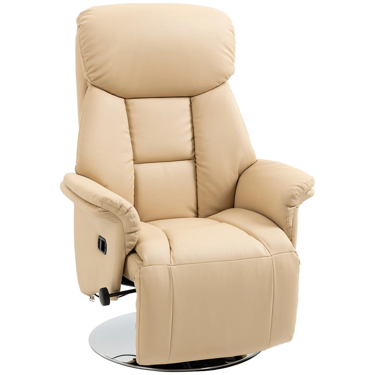 Fauteuil de relaxation inclinable pivotant repose-pied réglable accoudoirs