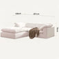 Canapé Nuage Modulaire en Tissu Chenille