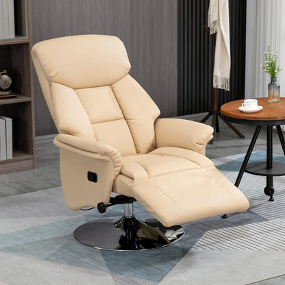 Fauteuil de relaxation inclinable pivotant repose-pied réglable accoudoirs
