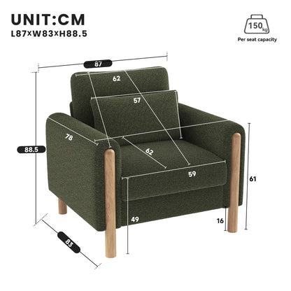 Fauteuil moderne rembourrage doux