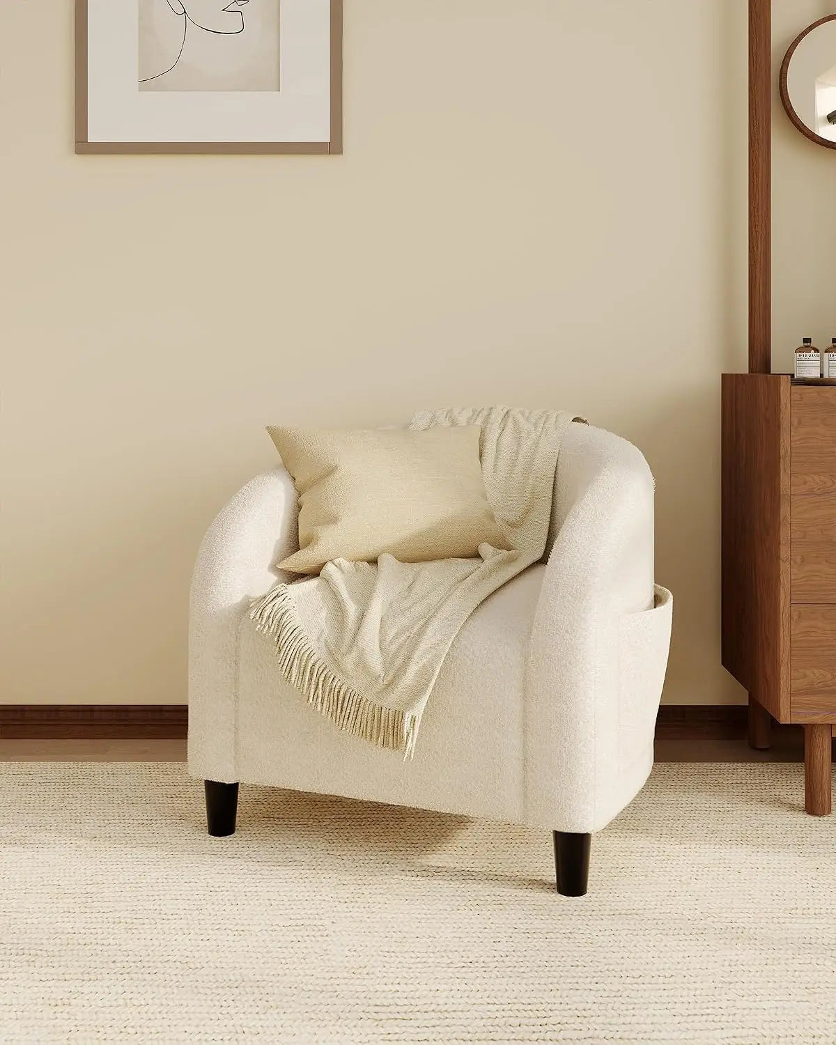 fauteuils en bouclé